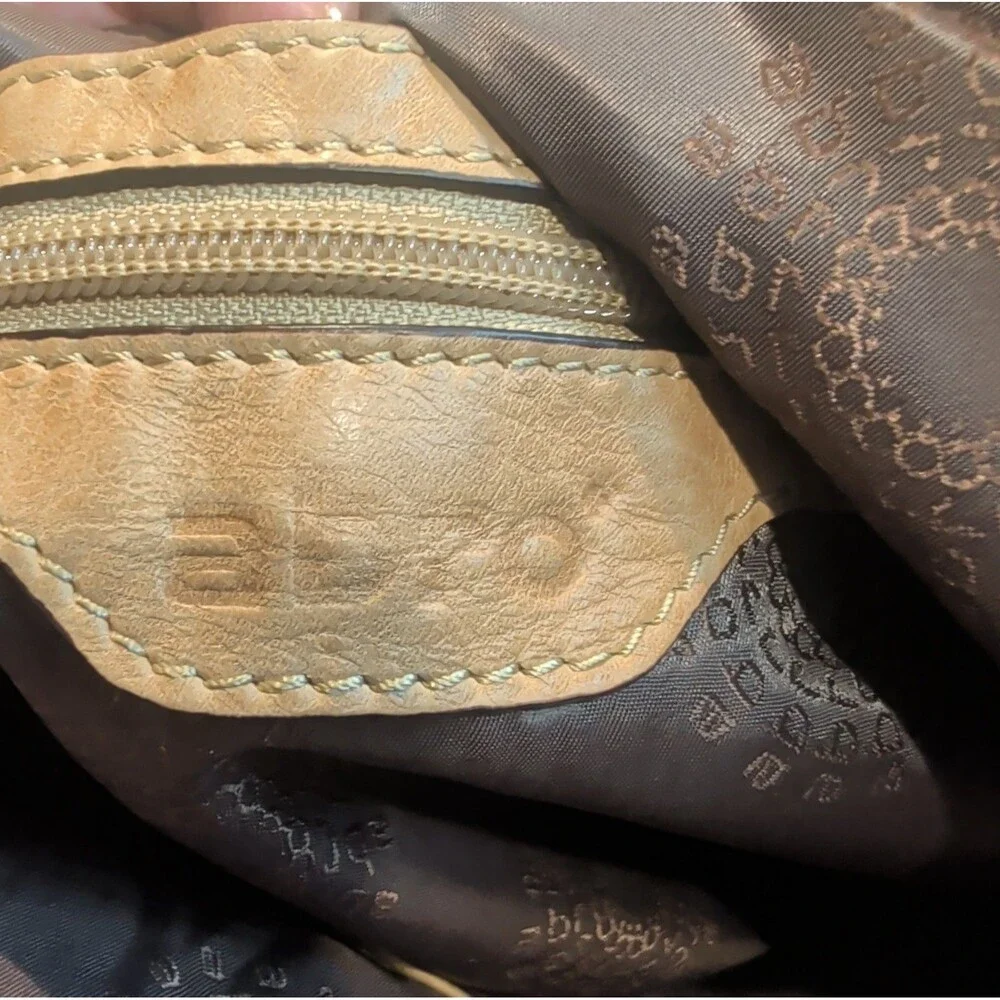 Abro Genuine Leather Hobo Purse Handbag Brown Tan Pockets Soft
